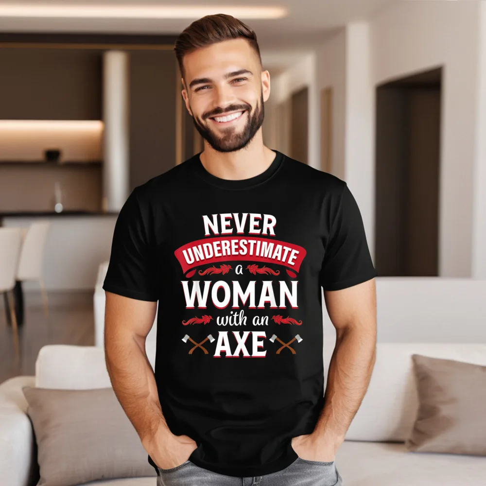 Axe Throwing shirt women Funny T Shirt Retro Short Sleeve Normal 100% Cotton Round Neck Adult Tops Tees Letter Labor Day
