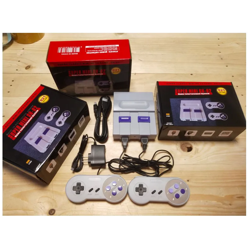 

Nostalgic SUPER MINI SNES 8-bit game console built-in 821 SFC home TV game consoles