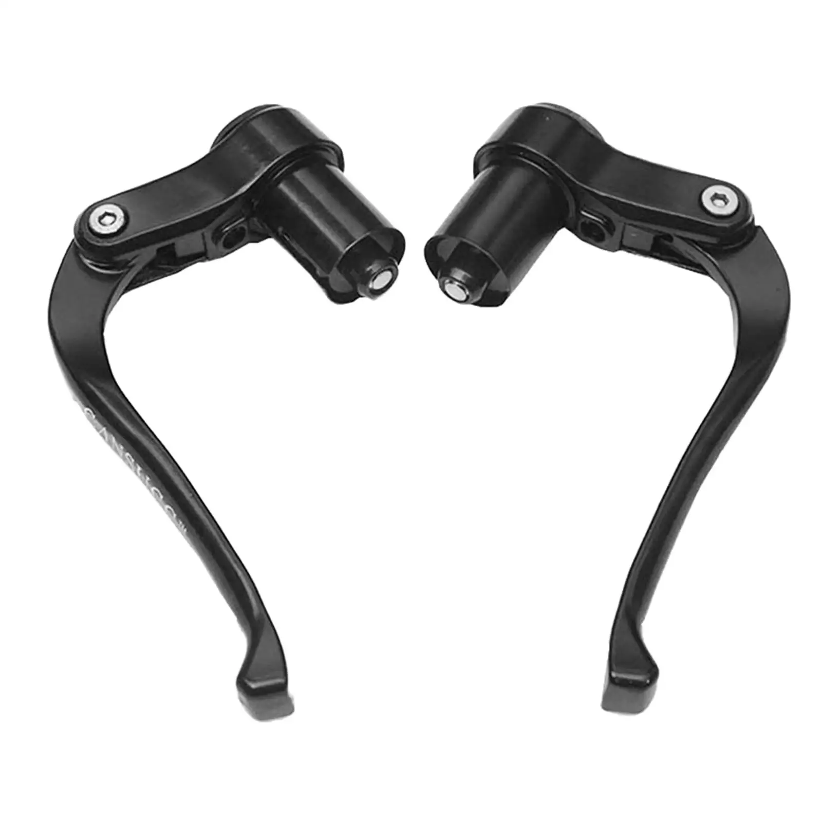 

2Pcs Bicycle Brake Levers Set, Bar End Black Aluminum Alloy for Cycling Road