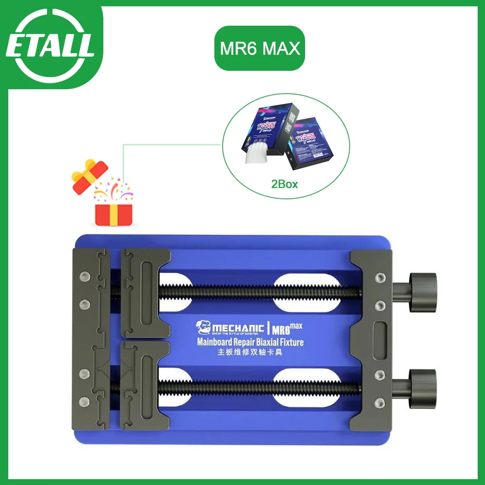 Фото MECHANIC MR6 MAX подставка для ремонта мобильного телефона, двухосевое паяльное приспособление для iPhone, Samsung, материнская плата, инструмент для пайки микросхем №1