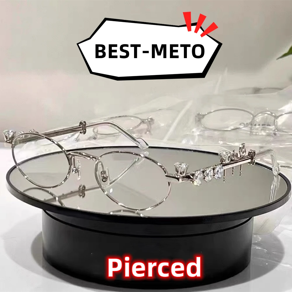 

Best GENTLE METO Luxury Design 2023 New Pierced Sunglasses Wedding Diamond Series Oval Small GM Frame Glasses Co Branded Style