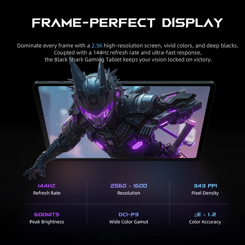Фото Новый игровой планшет Black Shark, глобальная версия, Qualcomm 8S Gen 3, 8,8 дюйма, 144 Гц, 7300 мАч, Bluetooth 5,4 №4