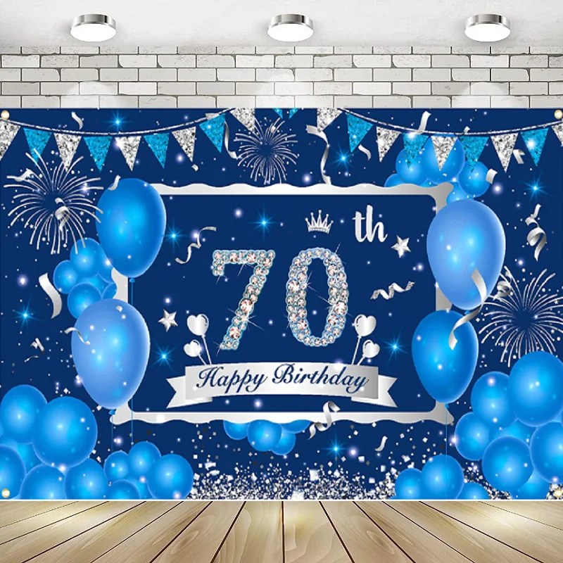 

Фон для фотосъемки с надписью «Happy 70»