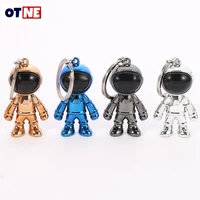 new fashion handmade 3d astronaut space robot spaceman keychain keyring alloy gift for man friend