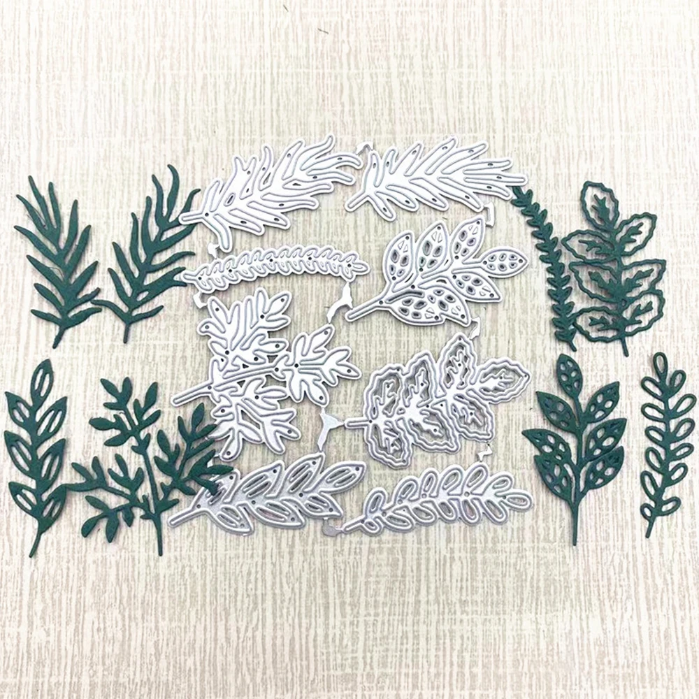 

Leaf Set Frame Metal Cutting Dies Mold DIY Leaves Cut Die Scrapbook Embossing Paper Craft Make Stencil Knife Mould Cards Decor