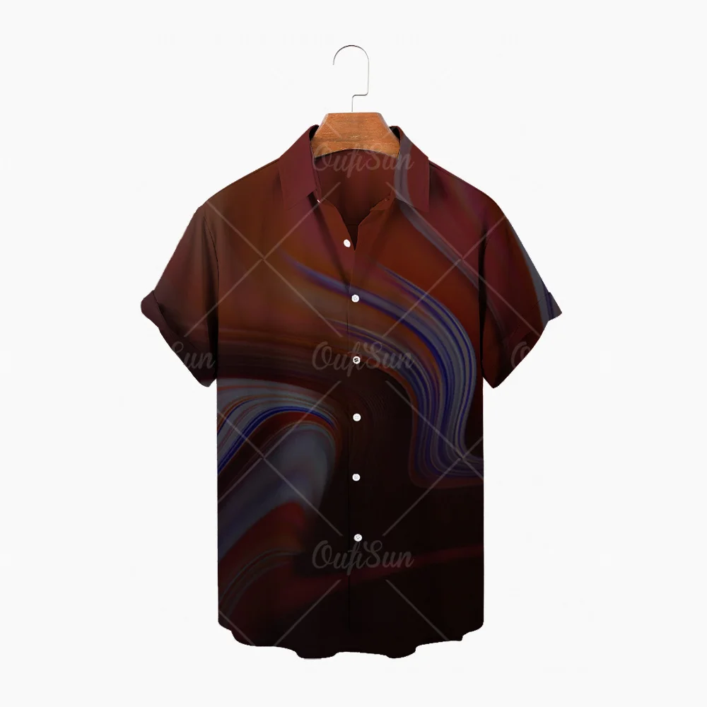

2022 Fashion Men's Short Sleeve Hawaiian Shirt Quick-drying Large Size Asian M-5XL Summer Men's Casual Floral Beach Shirt