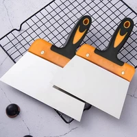 stainless steel dough scraper pizza knife cake scraper confectionery kitchen baking accessories coating spatula for chocolate