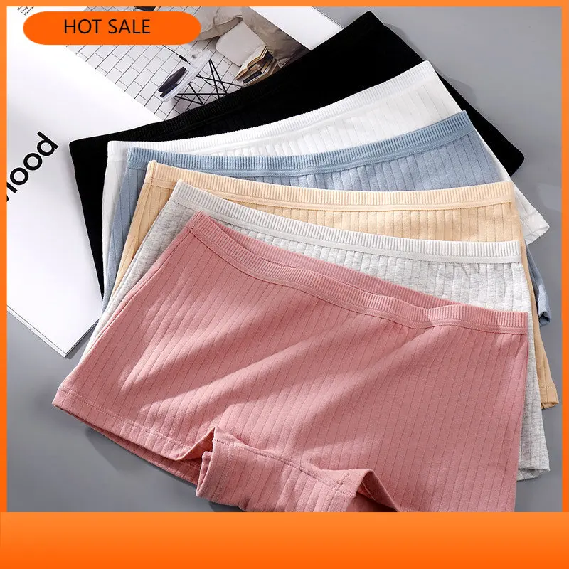 

Thread Cotton Boxer Women's 100% Pure Cotton Honeycomb Antibacterial Crotch Anti-light and Traceless Safety Underwear for Girls