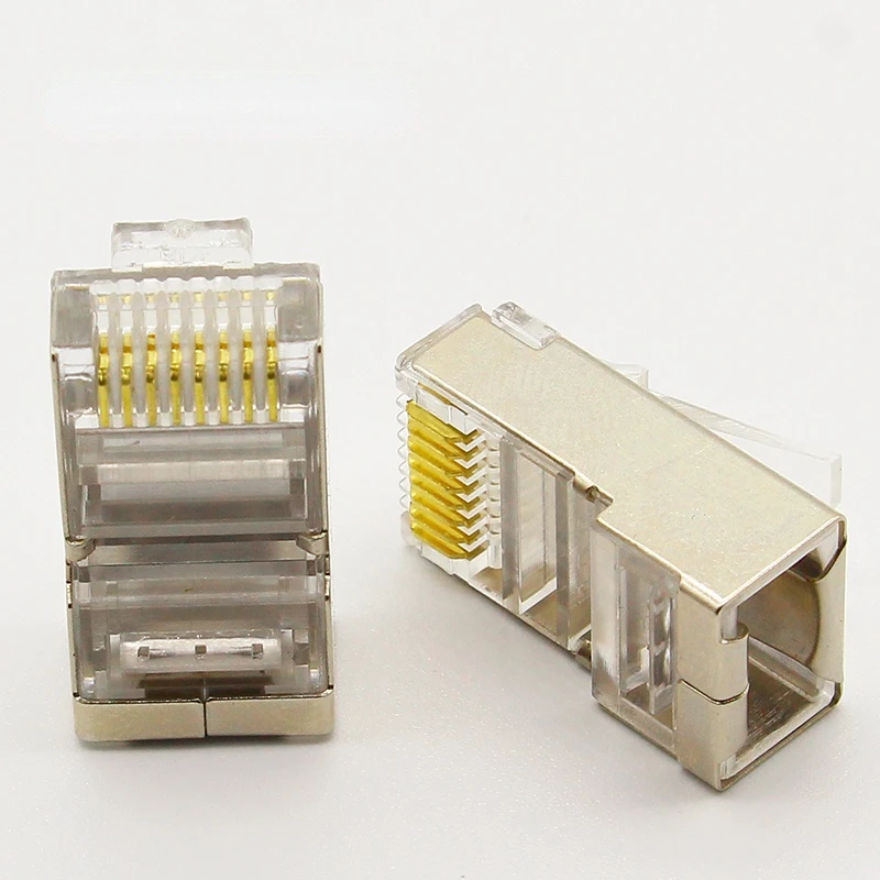 Разъем rj45 экранированные сетевые соединители cat6 разъем 8p8c для stp ethernet фотомодема