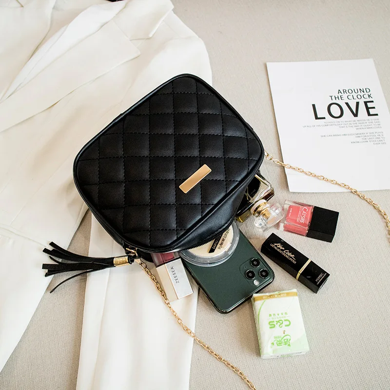 New Arrival Fashion Women's Small Crossbody Bag PU Leather Messenger Bag Zipper Handbag Purse Summer Travel Bag for Female