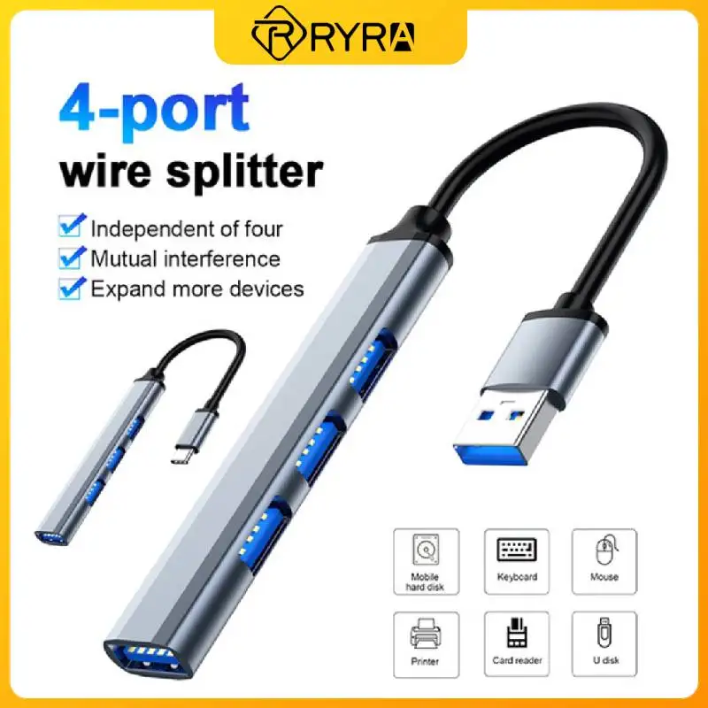 

USB-концентратор RYRA, 4 порта, OTG, Macbook, 13-15 дюймов