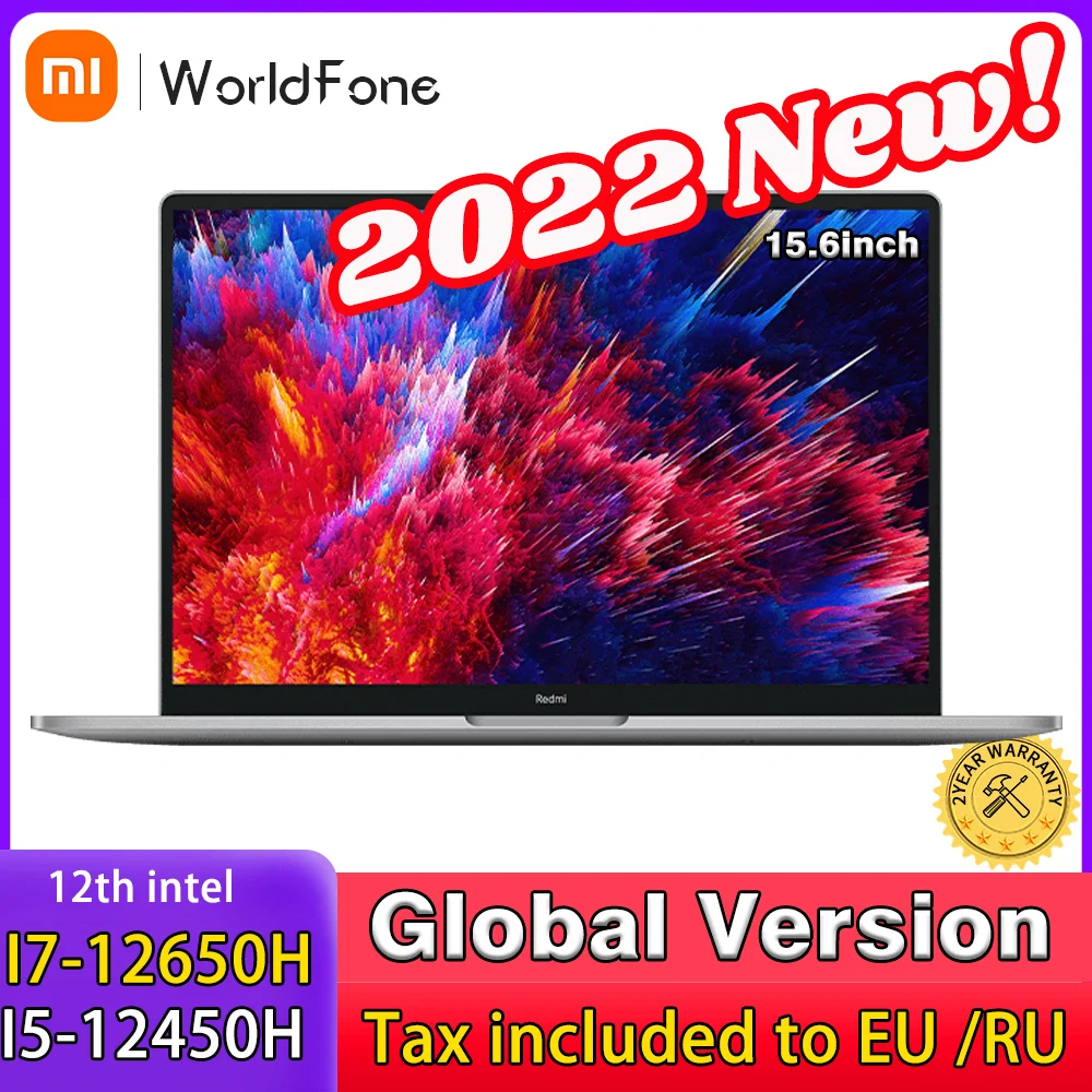 

2022 NEW Xiaomi RedmiBook Pro 15 Laptop 12th Intel i7 12650H/i5 12450H RTX 2050 3.2K 15.6 inch Mi Notebook Win 11 16GB+512GB SSD