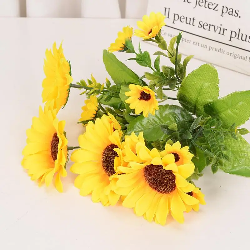 

Fake Plants Sunflower Birthday Wedding Gifts for Guests Artificial Flower Decoration Artificial Flowers New Year Decoration 2022