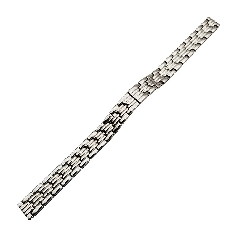 Wholesale 10PCS/Lot 8MM 10MM 12MM 14MM Stainless Steel Watch Bands Watch Straps Black Silver Gold Rosegold For Woman Wrist Watch
