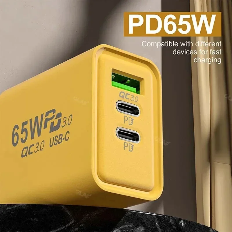 Зарядное устройство Xiaomi PD 65 Вт USB C быстрая зарядка зарядное 3 0 типа адаптер для