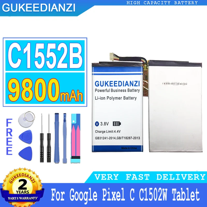 

Bateria 9800mAh High Capacity Battery C1552B For Google Pixel C C1502W Tablet High Quality Battery