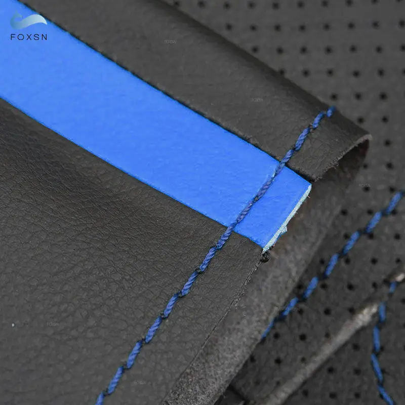 Внутреннее рулевое колесо автомобиля кожаный чехол из микрофибры отделка для