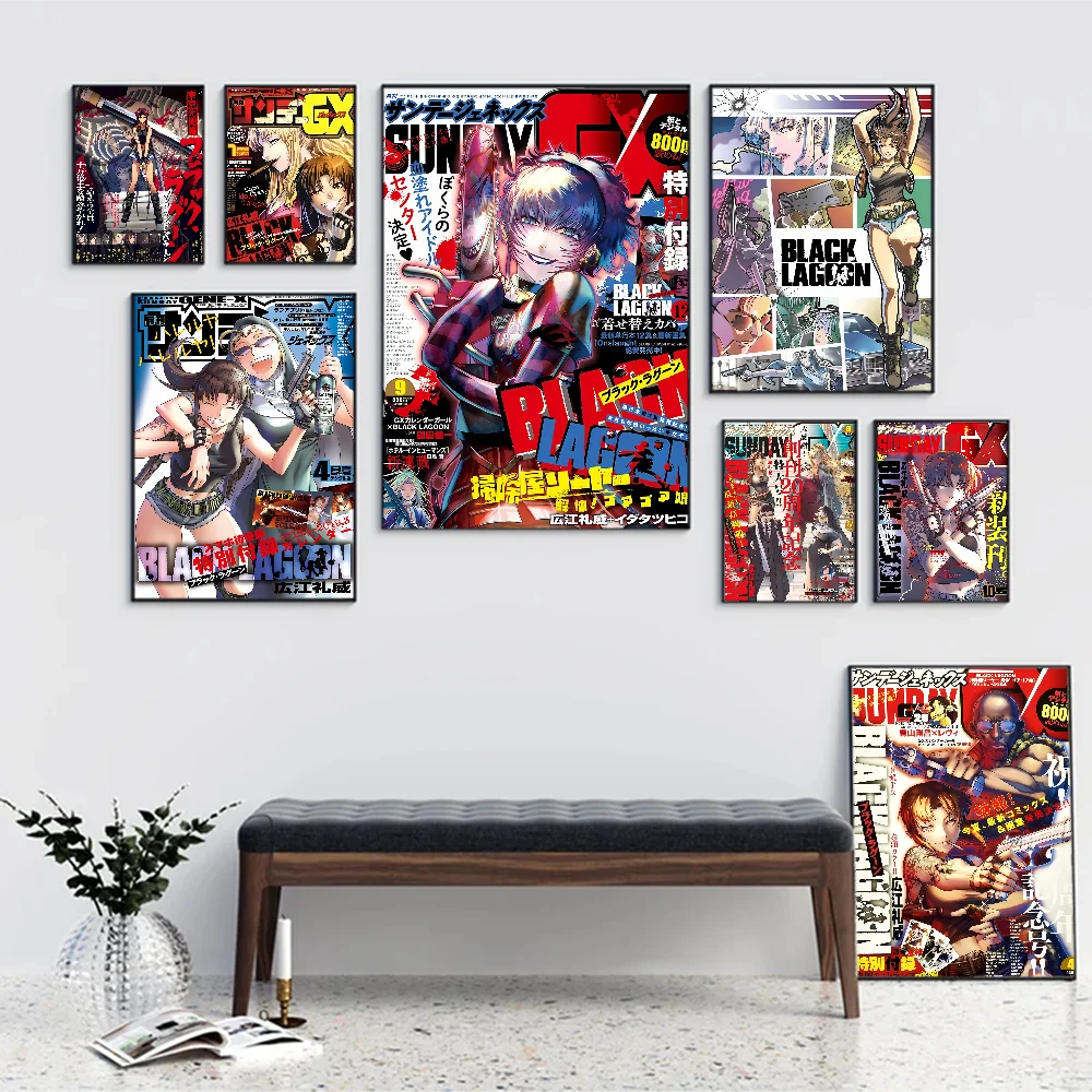 Black Lagoon Classic Movie Posters Fancy Wall Sticker For Living Room Bar Decoration Decor