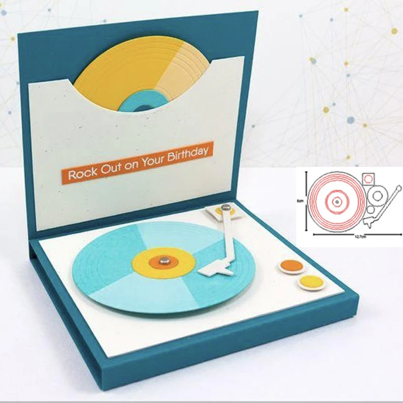 

Craft Dies Metal Cutting Dies Cut Die Film Camera Phonograph Record Scrapbooking Die Paper Knife Mould Blade Punch Stencils Dies