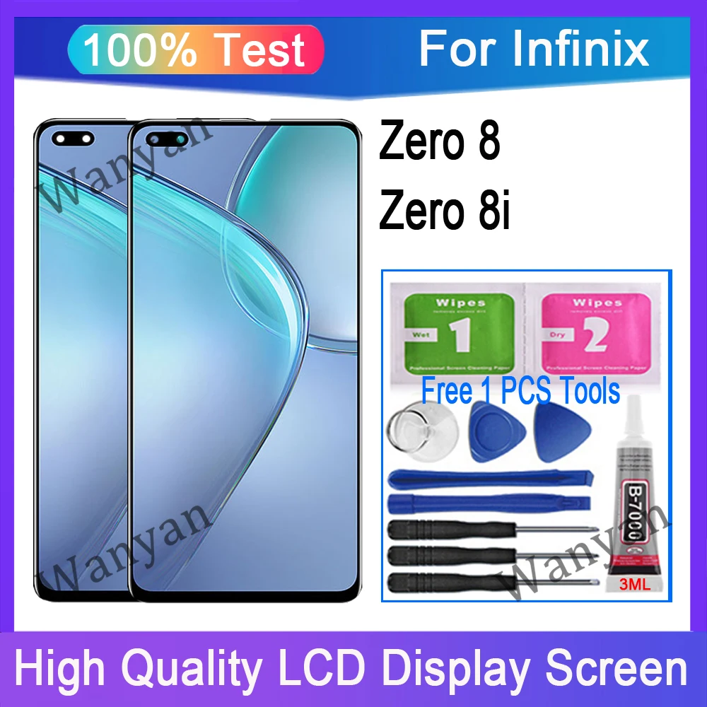 

ЖК-дисплей 6,85 дюйма для Infinix Zero 8 X687 Zero 8i X687B, дисплей с сенсорным экраном и дигитайзером на замену, оригинал