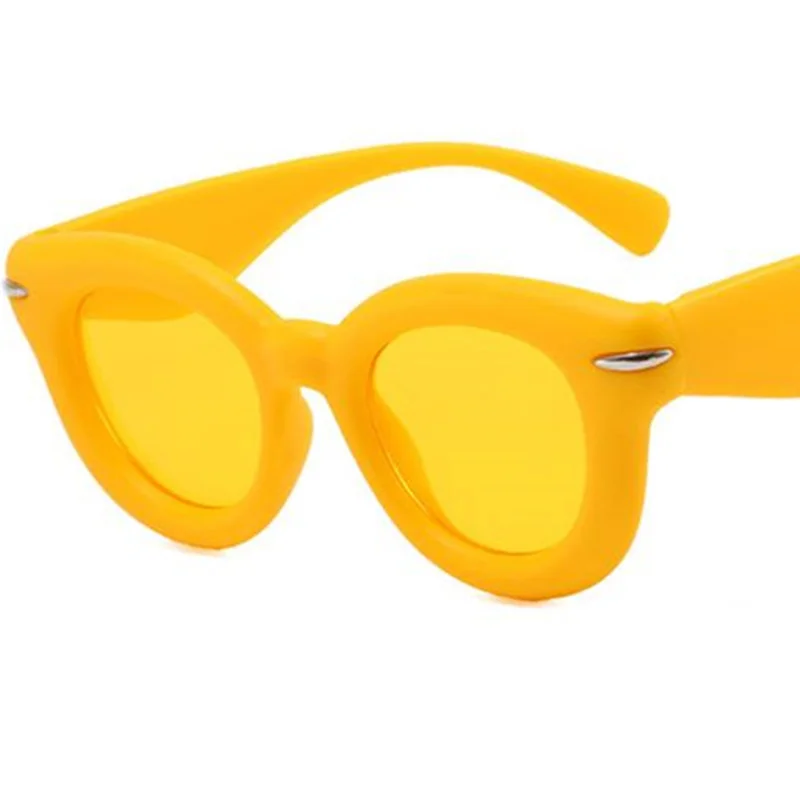 Модные солнцезащитные очки женские ярких цветов анти-УФ-очки в большой оправе