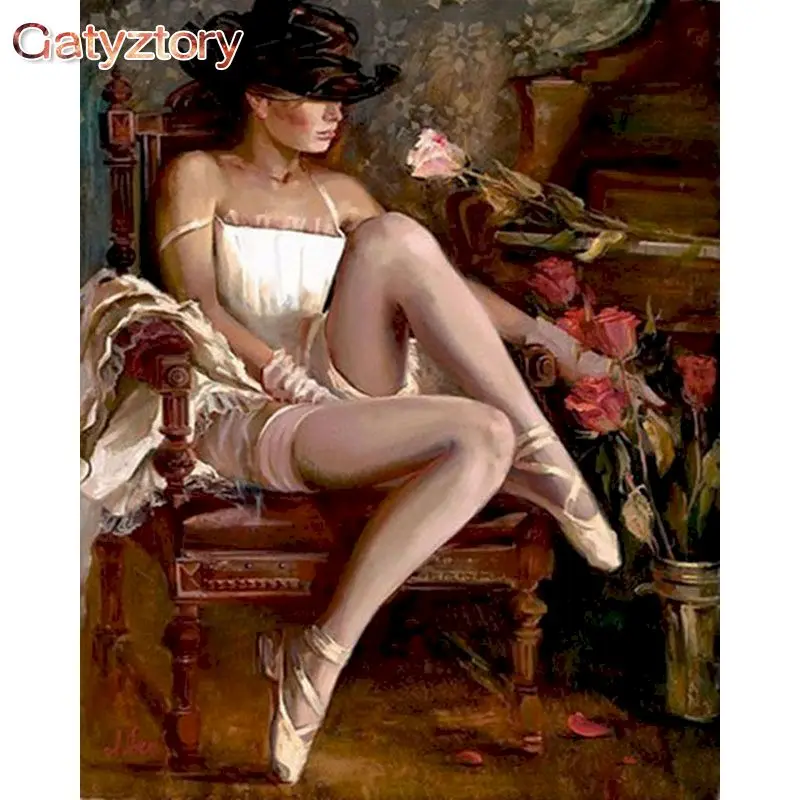 

GATYZTORY Frame DIY Painting By Numbers Kit Figure Picture Canvas By Numbers Classical Picture By Numbers For Home Decors Artwor