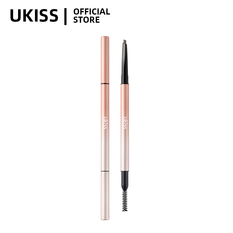 UKISS Slim Eyebrow Pencil Small Triangle Head Waterproof Long-Lasting Non-Marking Double Head Eye Brow Pen 5 Colors