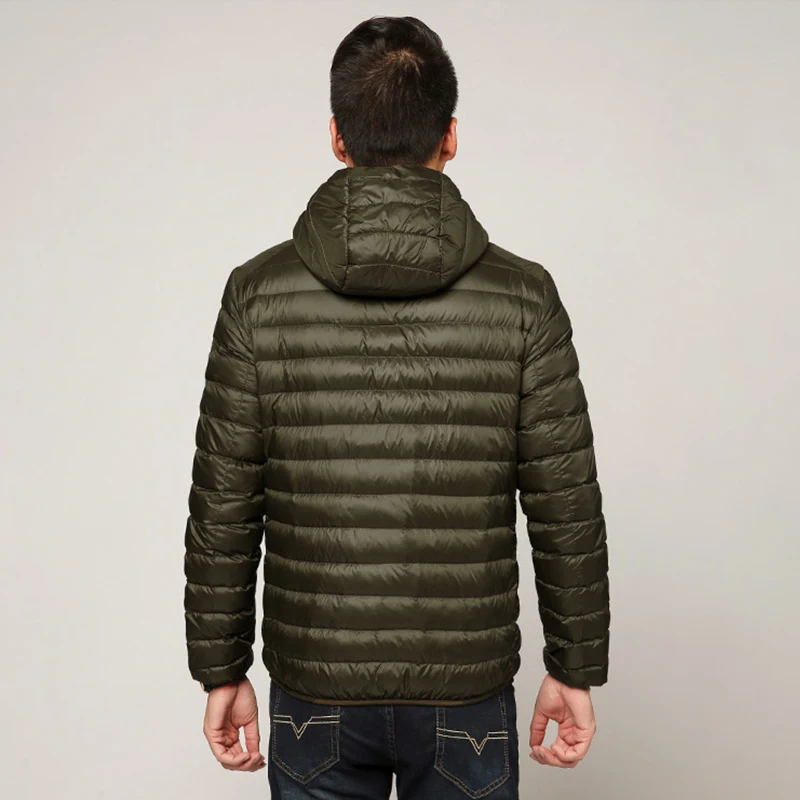 Men's All-Season Ultra Lightweight Packable Down Jacket Water and Wind-Resistant Breathable Coat Men Hoodies Jackets Jaqueta