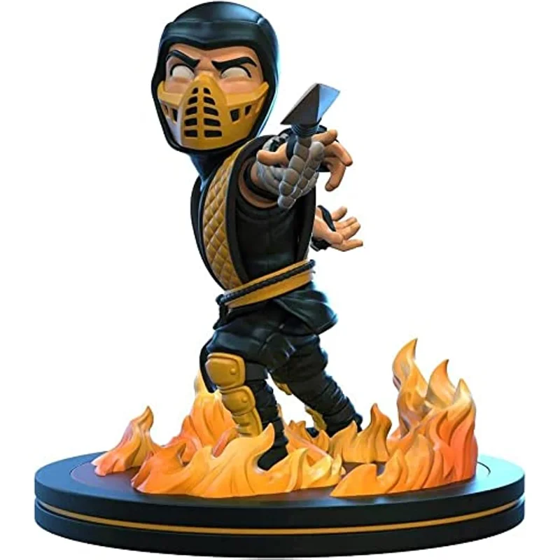 

QMx Original Quantum Mechanix Mortal Kombat Scorpion Q Fig Yellow 4 Inches Is A Collectible Gift for Boys