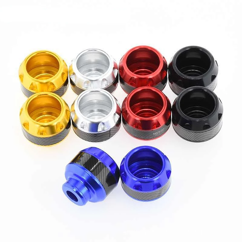 

2pcsUniversal Motorcycle Frame Slider Aluminum Alloy Front Fork Cup Falling Crush Protector Carbon Fiber for Motorbike Scooter