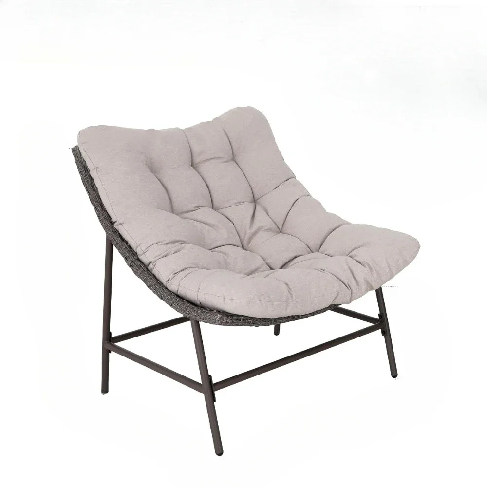 для уличных стульев Papasan с подушкой и каркасом набор из 2 мягкой подкладкой