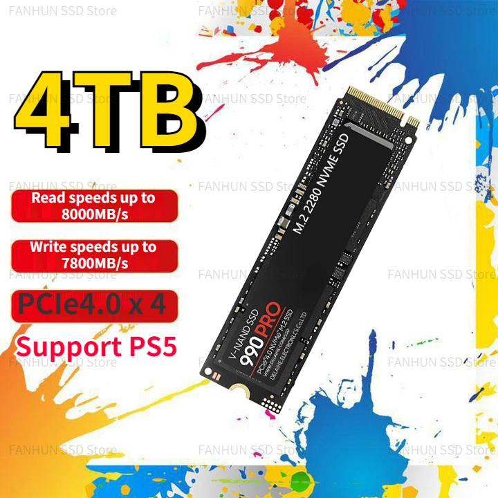 

Original SSD 990Pro 4TB 2TB 1TB hdd Hard drive M.2 SSD Hard Disk m2 2280 NVMe Hard Drive For PS5 famous brand laptop PC