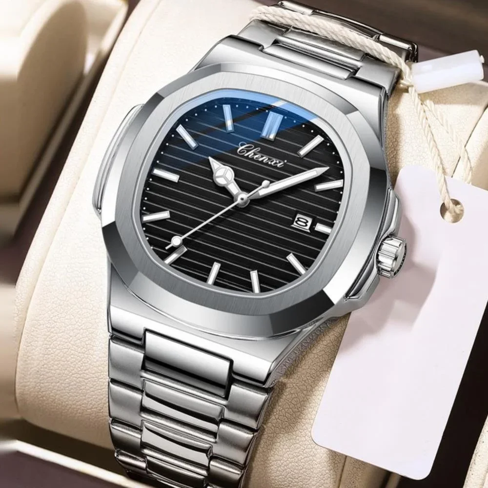 Часы CHENXI для мужчин имитация механического сканирования указатель прозрачная