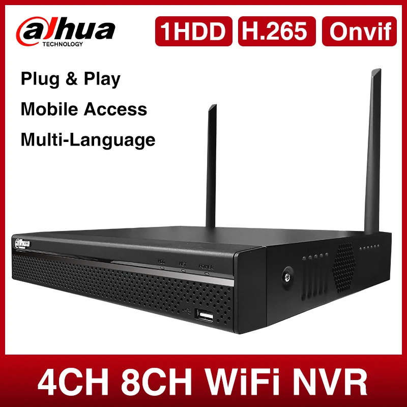 

Dahua 4/8 Channels WiFi Network Video Recorder IP Camera Wireless Security Protection System NVR1104/8HS-W-S2 Support Onvif imou