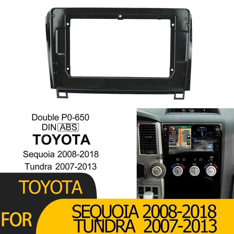 

2Din автомобильный радиоприемник, стереопанель, DVD-приборная рамка для Toyota Sequoia 2008-2018-2007-2013, рамка для приборной панели