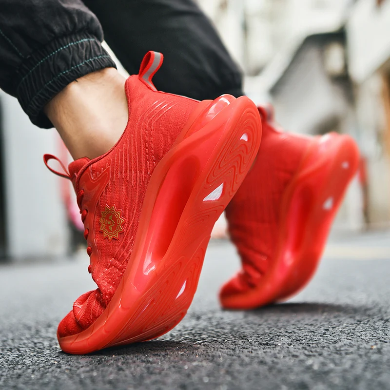 Popcorn Sneakers Mesh Breathable running shoes men's light non-slip classic sports casual white shoes women's doubles tennis men