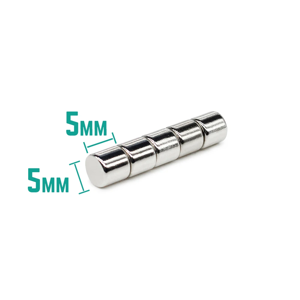 

20/50/100/200/300/500PCS 5x5 Round Strong Neodymium Magnet 5mm x 5mm Powerful Magnetic Magnets 5x5mm Permanent Magnet Disc 5*5