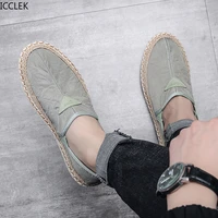 2022 summer new ice silk cloth surface breathable slip on fisherman shoes outdoor all match fashion trend casual sports shoes