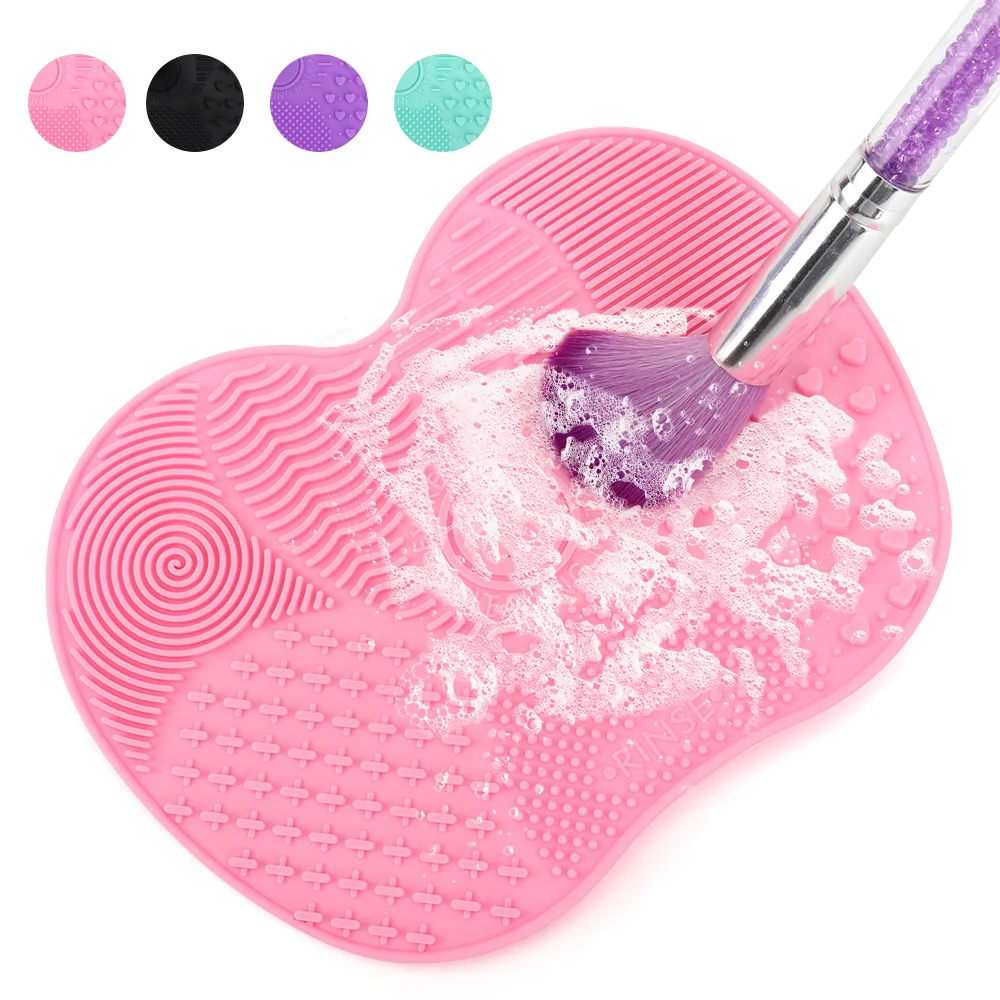 

Soft Silicone Makeup Brush Cleaner With Sucker Cleaning Makeup Foundation Eyeshadow Makeup Brushes Cleaner Pad Scrubber Board