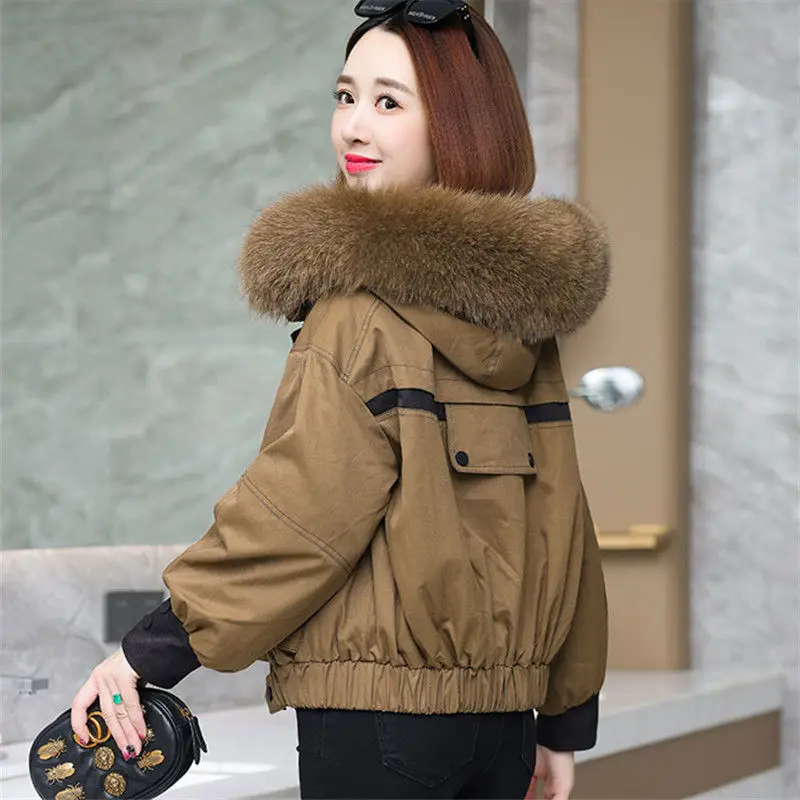 Jacket Women Parkas Cotton Coat Down Cotton-padded Jacket Clothes Thicker New Style Warm Winter 2022 Clothes Loose Women Q664