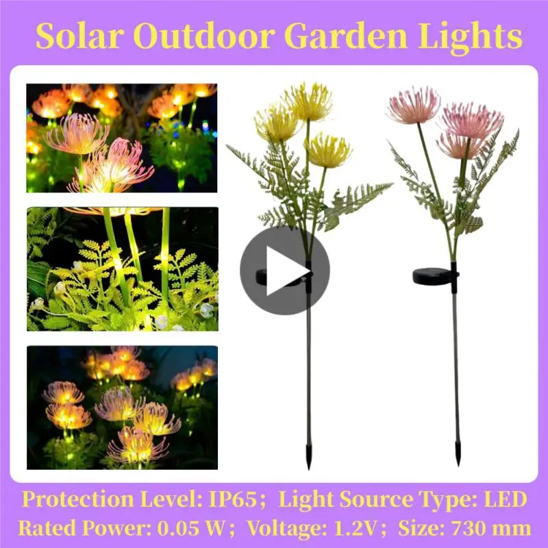 

Solar Garden Lights Solar Flowers Lights with Glowing Flowers & Stems Solar Outdoor LED Light for Garden Pathway Deck Yard Decor