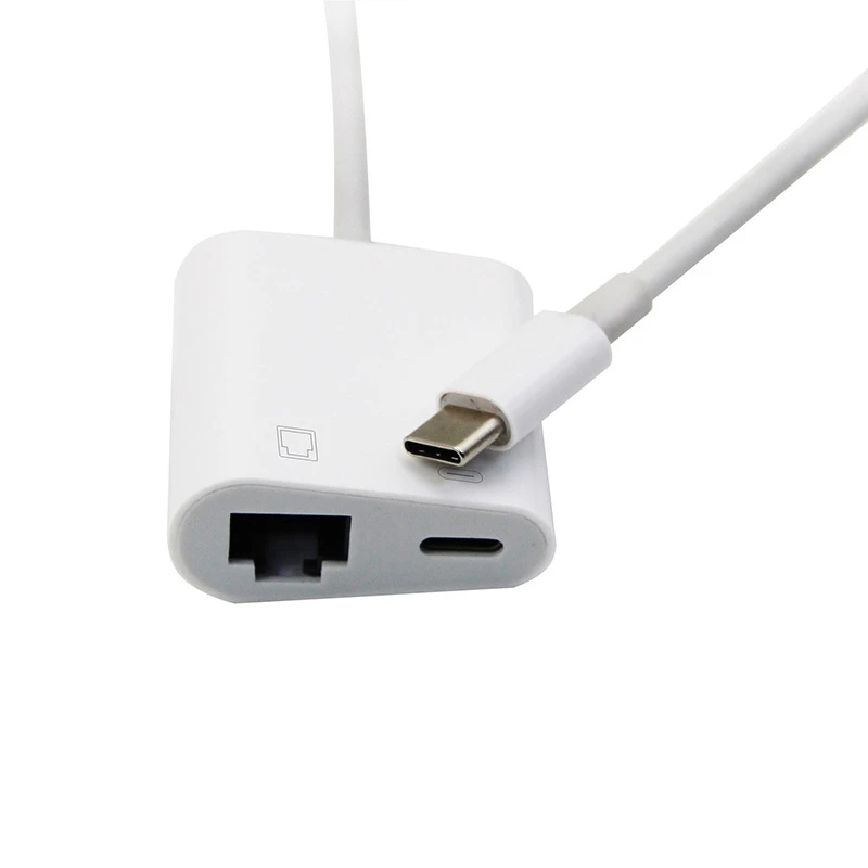 Адаптер Ethernet Type C OTG USB в RJ45 LAN проводной сетевой конвертер 100 Мб/с для планшетов
