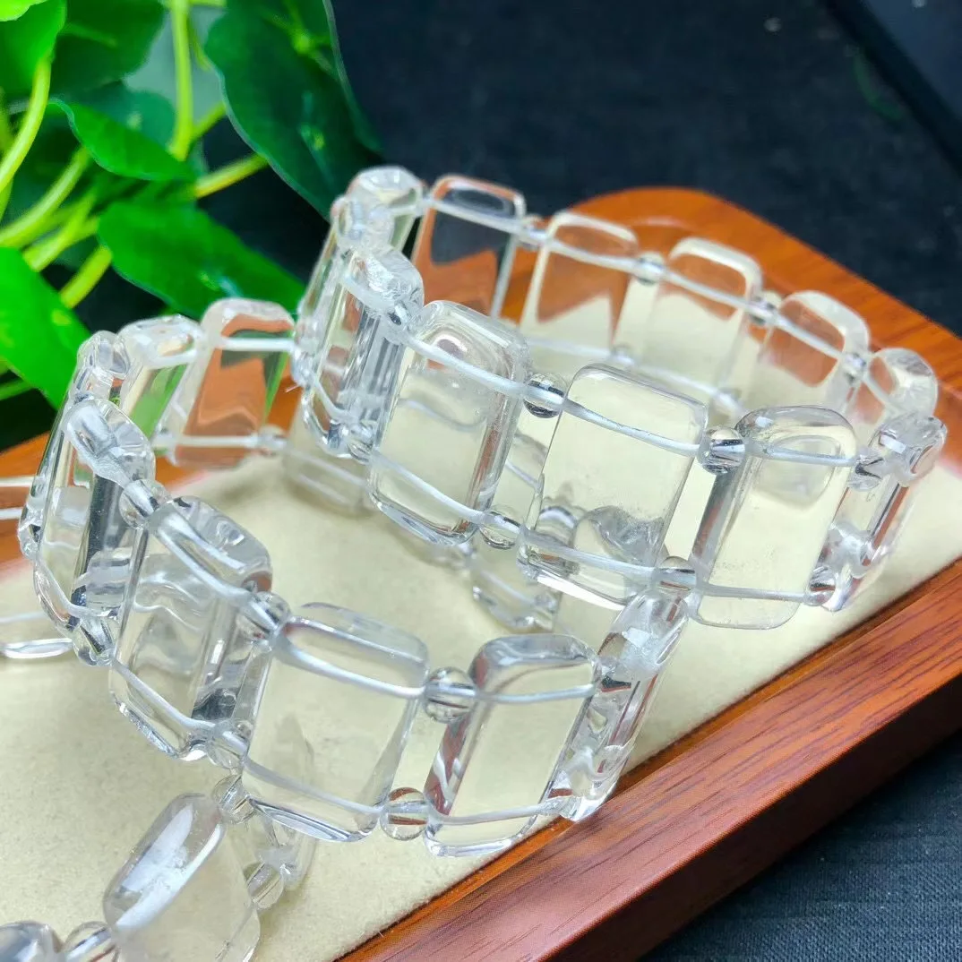 

1 Pc Fengbaowu Natural Rock Quartz Square Bracelet Hand Platoon Bangle Crystal Reiki Healing Stone Men Women Jewelry Gift