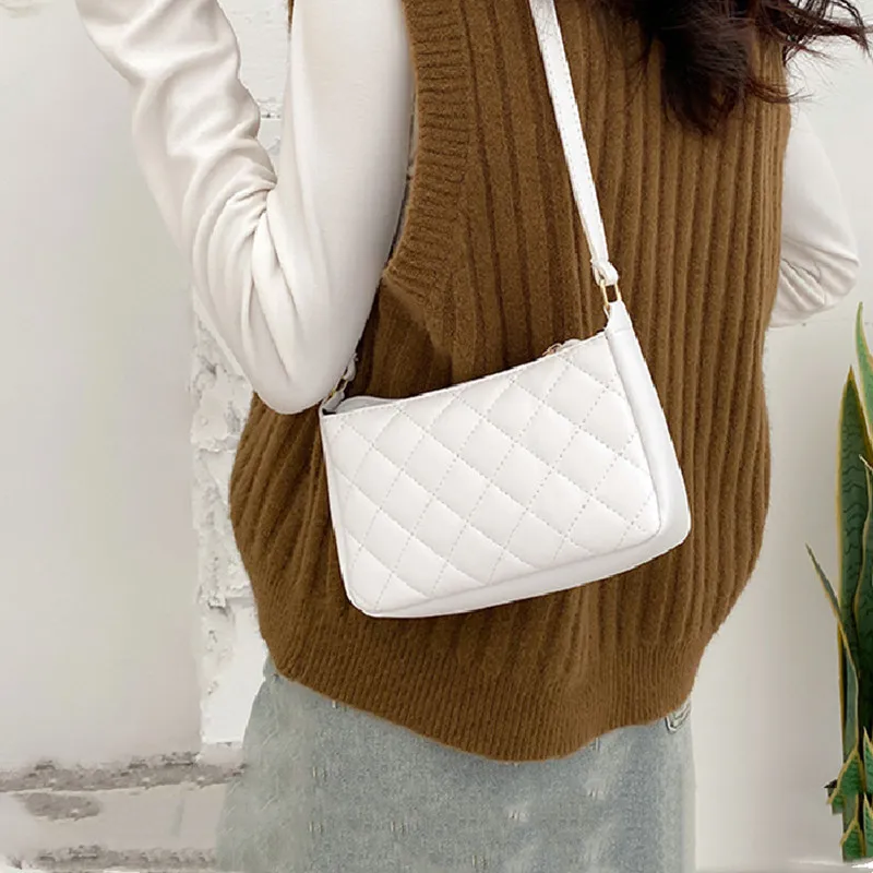 

Small Women's Bag PU Leather Shoulder Bags For Women 2021 Hot Sale Simple Solid Handbags And Purses Female Travel Totes