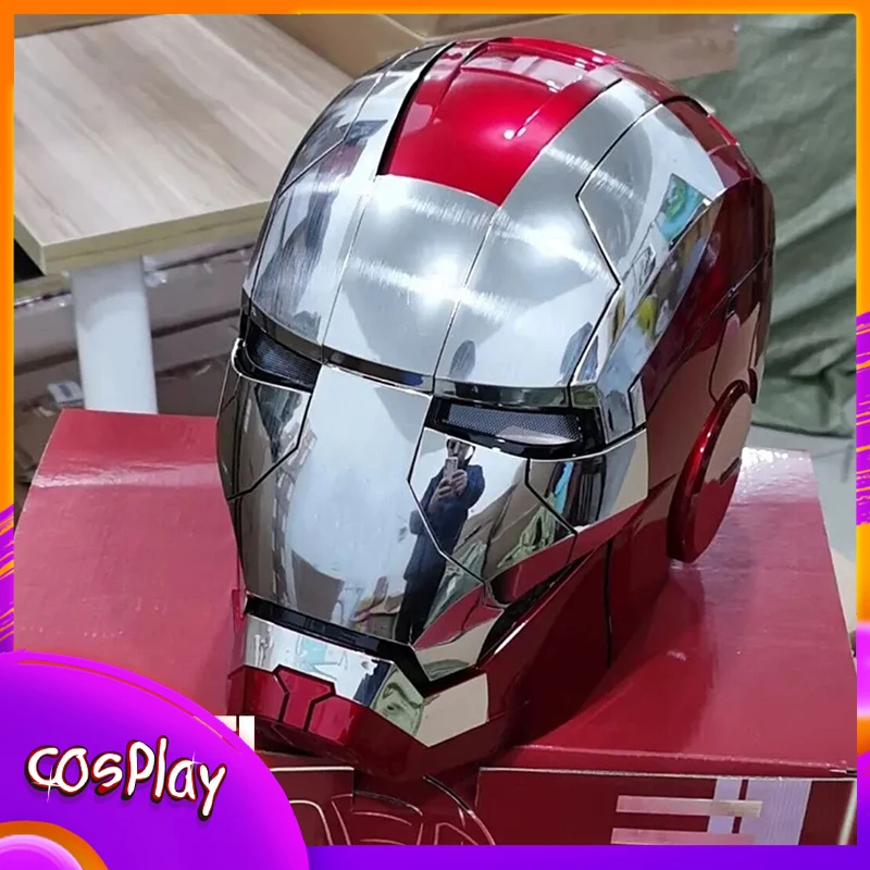 

Iron Man Autoking 1/1 Mk5 Helmet Remote And Voice Control Iron Man Automatic Helmet Mask With Led Light Figure For Boys Gifts