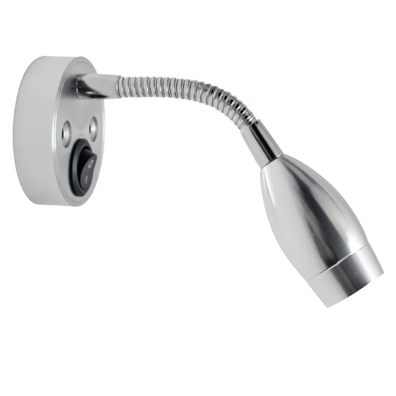 

12V3W LED Caravan RV Indoor Reading Lamp Wall Lamp Small Spotlight Simple Screw Installation Warm White Color