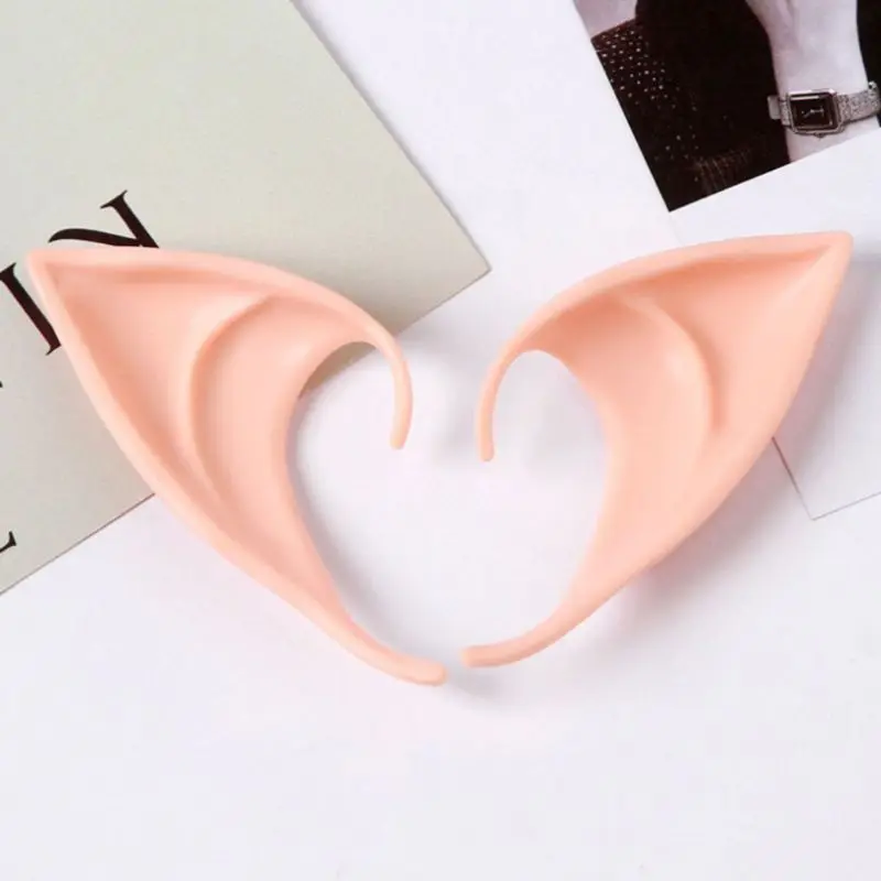 

Y1UE 1Pair Elf Ears Cosplay Fairy Soft Pointed Tips Anime Party Elven for Vampire Cos