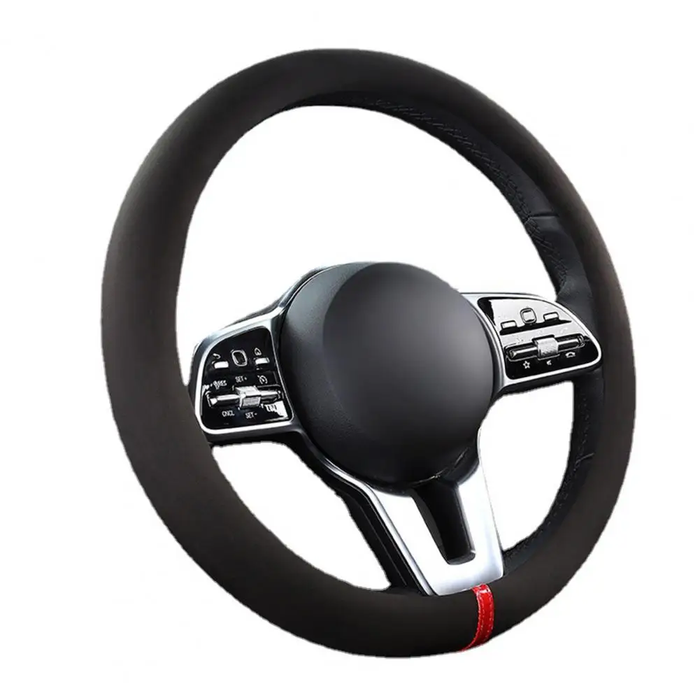

Steering Wheel Cushion Sweat-absorption Wear-resistant Anti-Skid Delicate Workmanship Anti-scratch Perfect Decor Compact Non-Sli