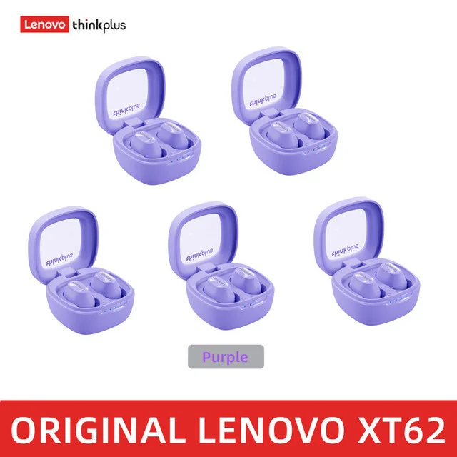 

Lenovo Xt62 Bluetooth 5.3 earbuds wireless earphones low latency with microphone sports headset gamer music headphones5/10PCS