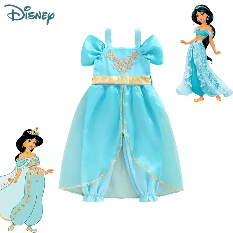 

Disney 2-8Y Princess Jasmine Costumes Toddler Kid Girls Jumpsuit Party Birthday Halloween Clothing Romper
